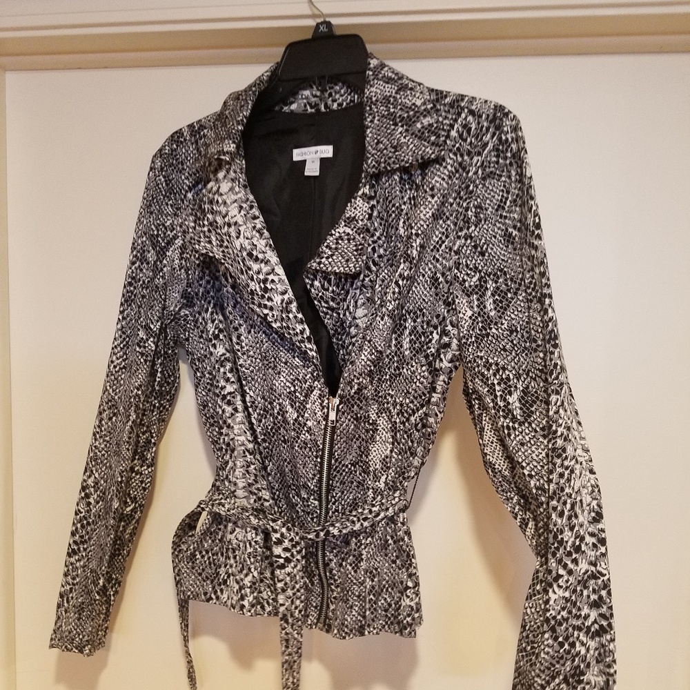 Zippered Jacket, Snake Skin Style